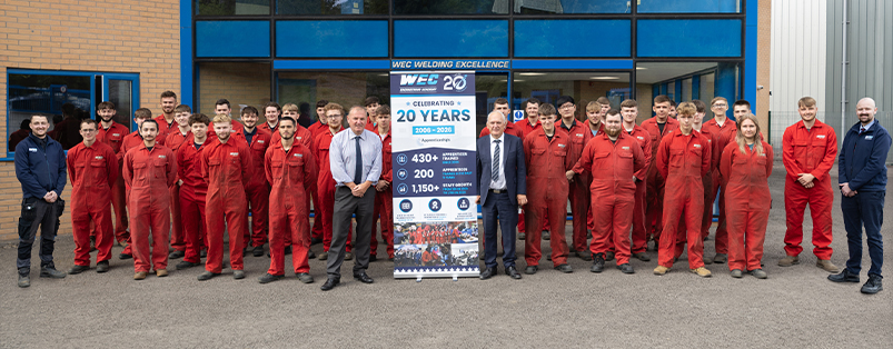 group photo of apprentices at wec engineering academy