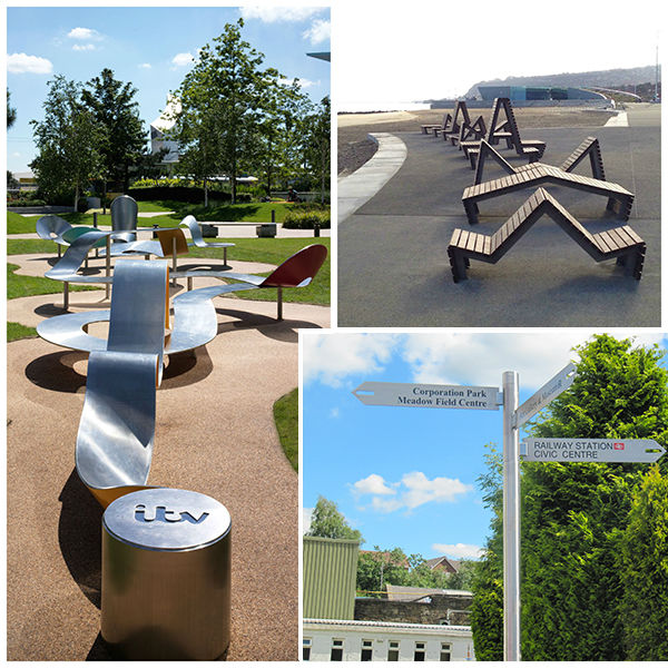 Bespoke street furniture collage