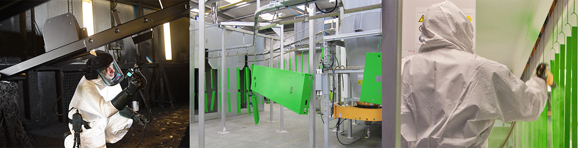 wet painting and powder coating