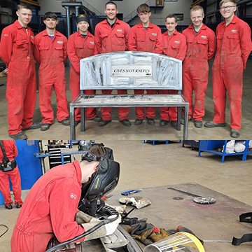 Lives not knives wec group apprentices