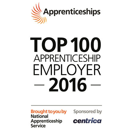 Top 100 apprenticeship employer 2016 logo