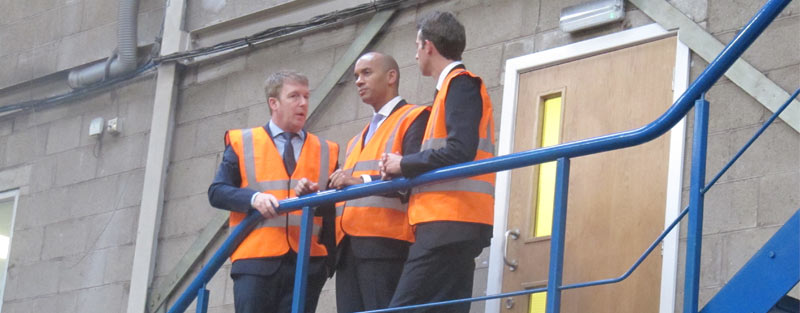 Wayne Wild with Chuka Umunna and Will Straw