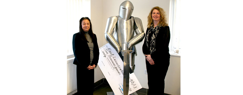 WEC Staff with cheque for East Lancashire Hospice