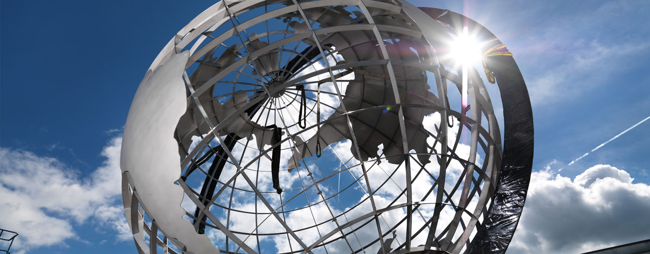 m-tec globe sculpture in Nigeria