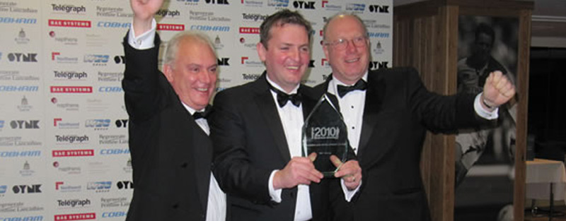 Steve Hartley and Kris Mercer at Lancashire Telegraph Awards