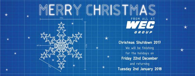 WEC Christmas shutdown banner