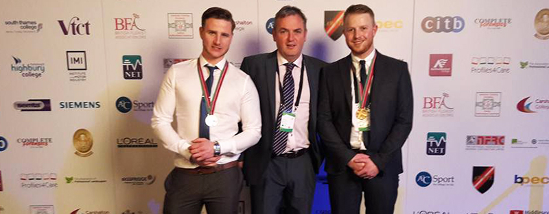 Chris Taylor Kris Mercer and Jonathan Holding at WorldSkills UK 2016